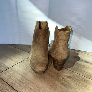 Faux Suede Ankle Booties – Size 8.5
